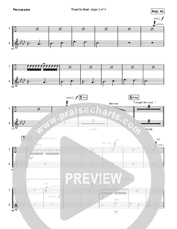 Trust In God (Sing It Now) Percussion (Elevation Worship / Chris Brown / Arr. Phil Nitz)