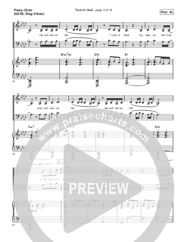 Trust In God (Sing It Now) Piano/Choir (SATB) (Elevation Worship / Chris Brown / Arr. Phil Nitz)