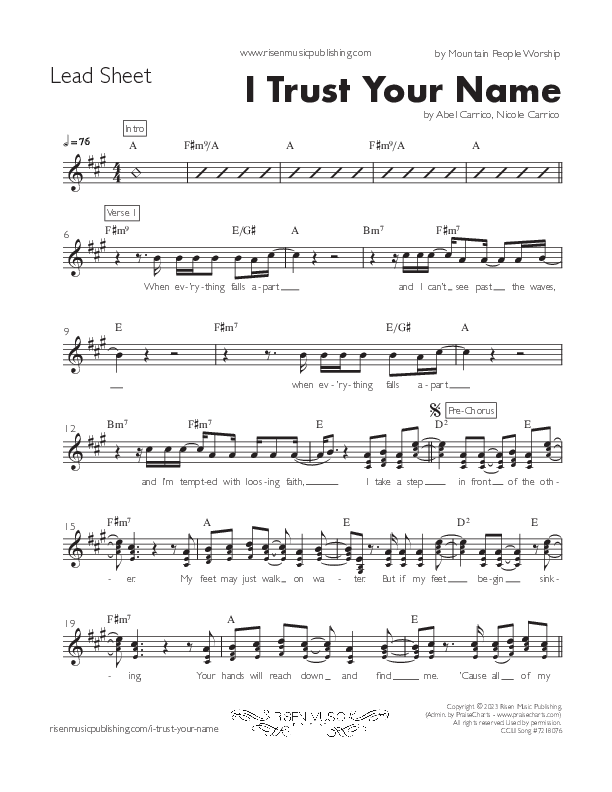I Trust Your Name Lead (SAT) (Mountain People Worship)