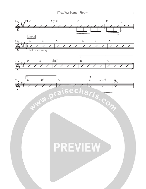 I Trust Your Name Rhythm Chart (Mountain People Worship)