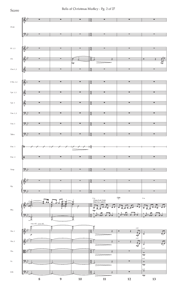 Bells Of Christmas Medley (Choral Anthem SATB) Conductor's Score (Lifeway Choral / Arr. David Wise)