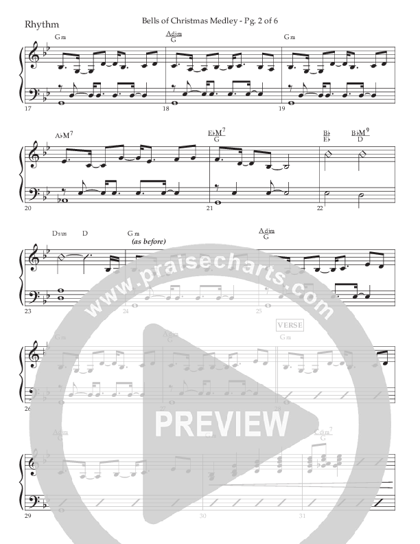 Bells Of Christmas Medley (Choral Anthem SATB) Lead Melody & Rhythm (Lifeway Choral / Arr. David Wise)