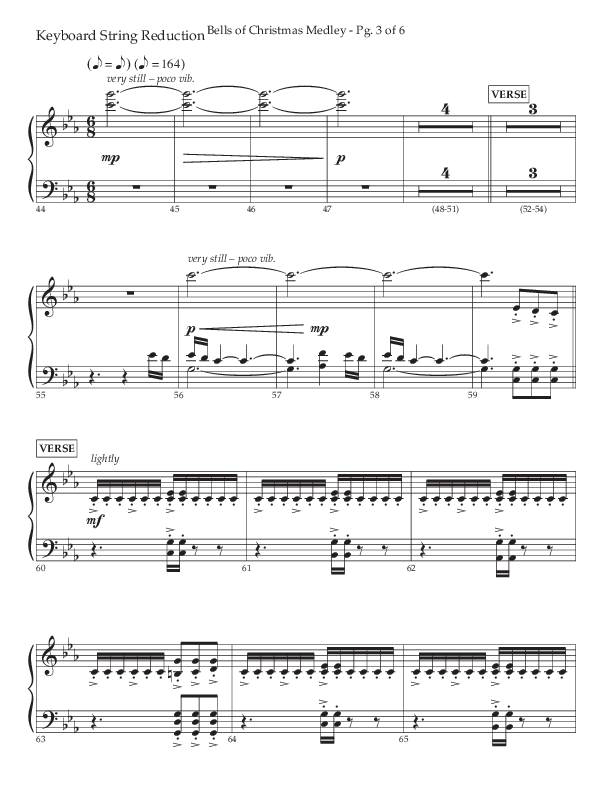 Bells Of Christmas Medley (Choral Anthem SATB) String Reduction (Lifeway Choral / Arr. David Wise)