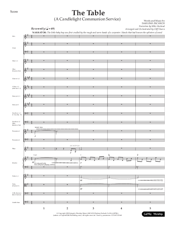 The Table (A Candlelight Communion Service) (Choral Anthem SATB) Conductor's Score (Lifeway Choral / Arr. Cliff Duren)