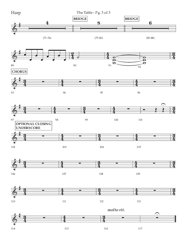 The Table (A Candlelight Communion Service) (Choral Anthem SATB) Harp (Lifeway Choral / Arr. Cliff Duren)
