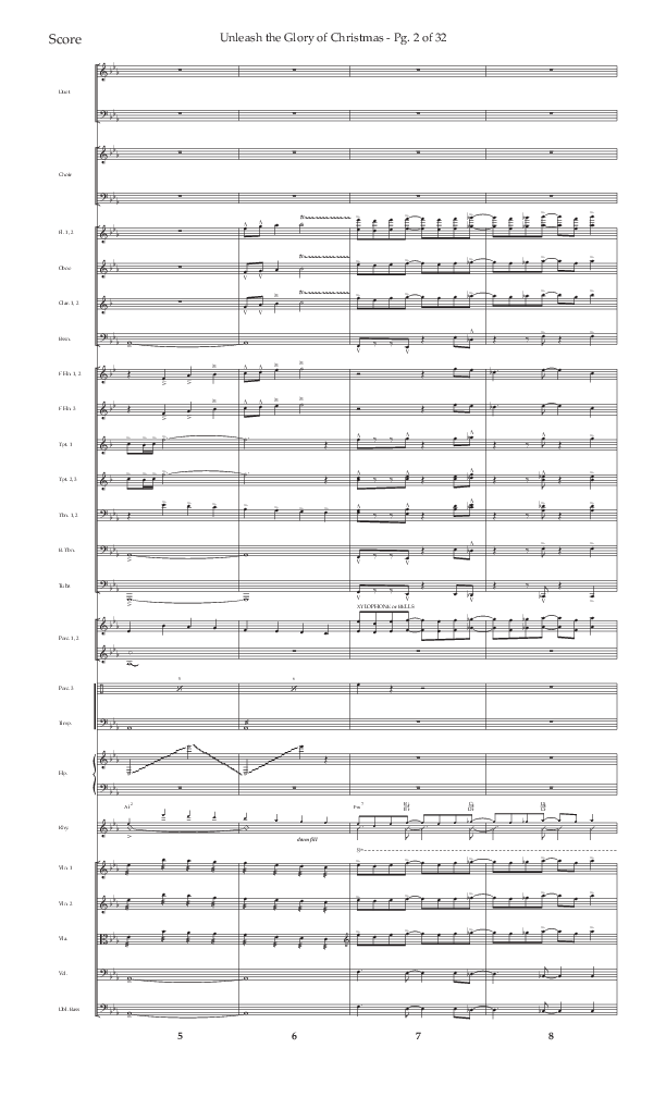 Unleash The Glory Of Christmas (Choral Anthem SATB) Conductor's Score (Lifeway Choral / Arr. John Bolin)