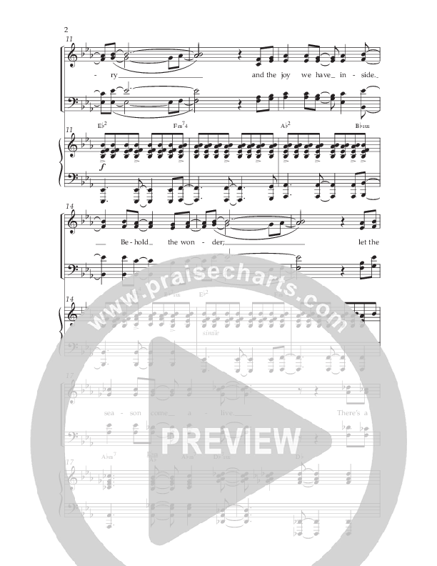 Unleash The Glory Of Christmas (Choral Anthem SATB) Anthem (SATB/Piano) (Lifeway Choral / Arr. John Bolin)