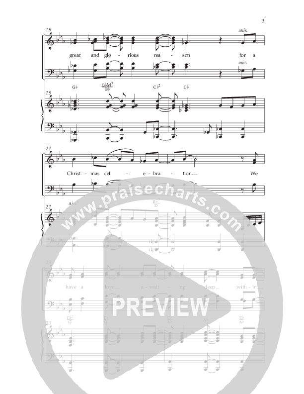 Unleash The Glory Of Christmas (Choral Anthem SATB) Anthem (SATB/Piano) (Lifeway Choral / Arr. John Bolin)