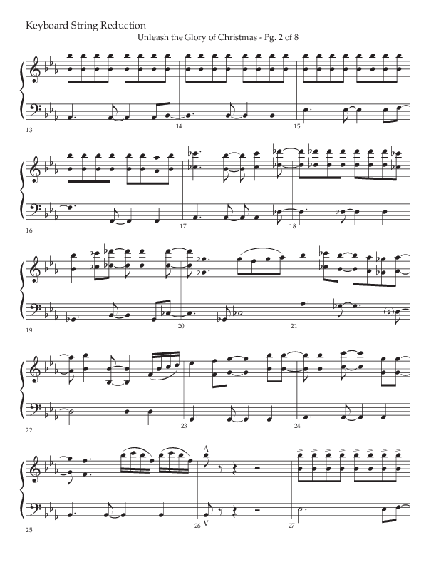 Unleash The Glory Of Christmas (Choral Anthem SATB) String Reduction (Lifeway Choral / Arr. John Bolin)