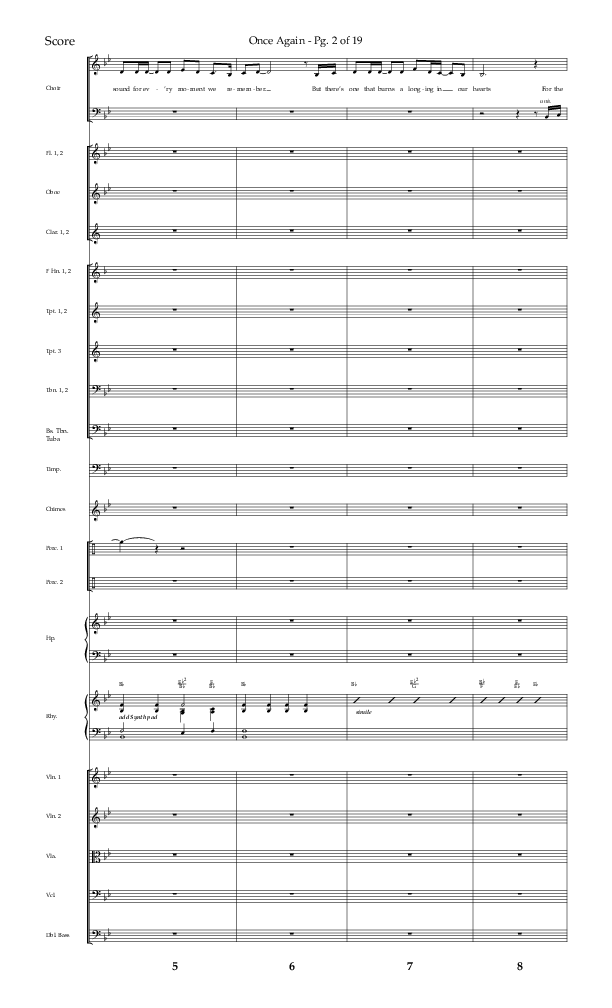 Once Again (Choral Anthem SATB) Orchestration (Lifeway Choral / Arr. John Bolin)