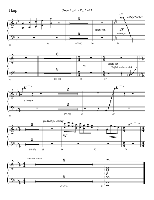 Once Again (Choral Anthem SATB) Harp (Lifeway Choral / Arr. John Bolin)