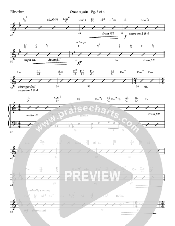 Once Again (Choral Anthem SATB) Lead Melody & Rhythm (Lifeway Choral / Arr. John Bolin)