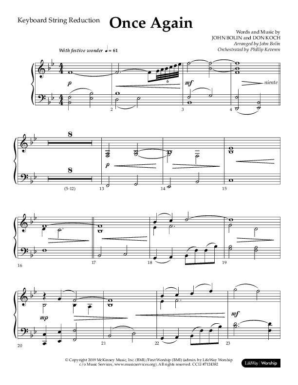 Once Again (Choral Anthem SATB) String Reduction (Lifeway Choral / Arr. John Bolin)