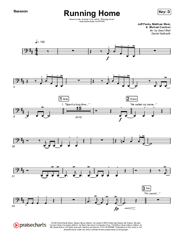 Running Home Bassoon (Cochren & Co)