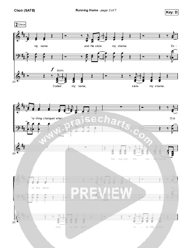 Running Home Choir Sheet (SATB) (Cochren & Co)