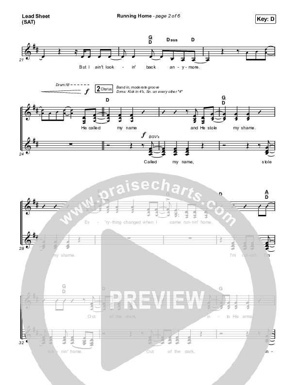 Running Home Lead Sheet (SAT) (Cochren & Co)