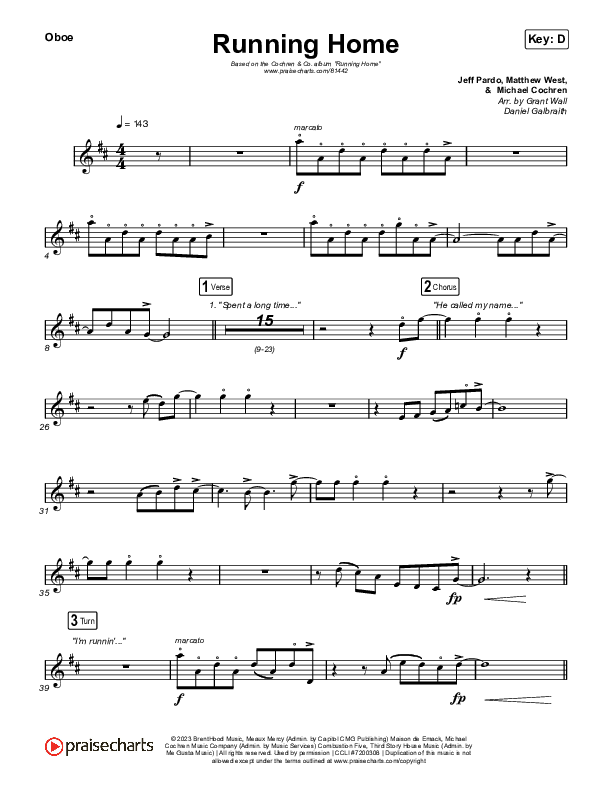 Running Home Oboe (Cochren & Co)