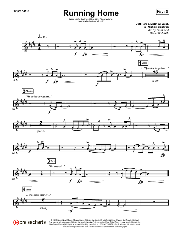 Running Home Trumpet 3 (Cochren & Co)