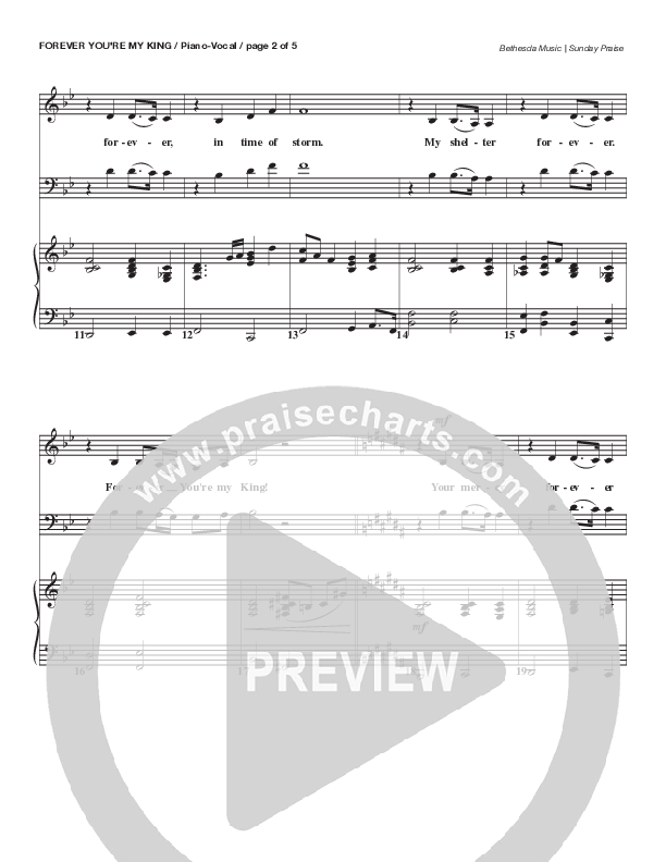 Forever You're My King (Live) Anthem (SATB/Piano) (Bethesda Music / Arr. Brent Brunson)