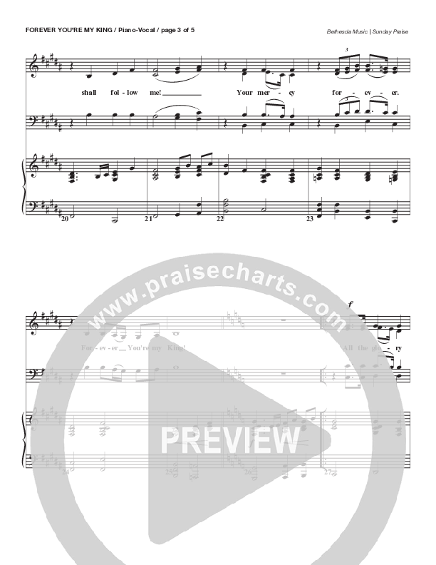 Forever You're My King (Live) Anthem (SATB/Piano) (Bethesda Music / Arr. Brent Brunson)
