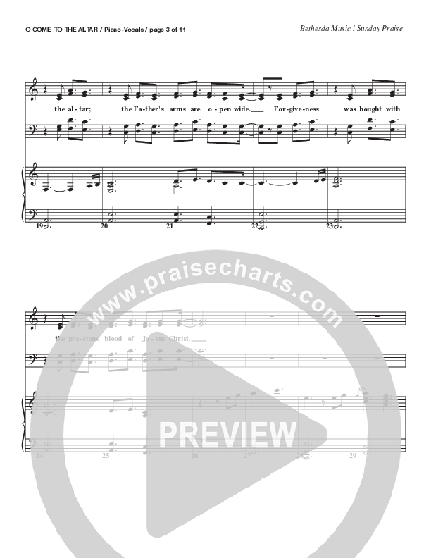 O Come To The Altar (Live) Anthem (SATB/Piano) (Bethesda Music / Arr. Brent Brunson)