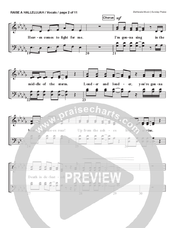 Raise A Hallelujah (Live) Choir Sheet (SATB) (Bethesda Music / Arr. Brent Brunson)