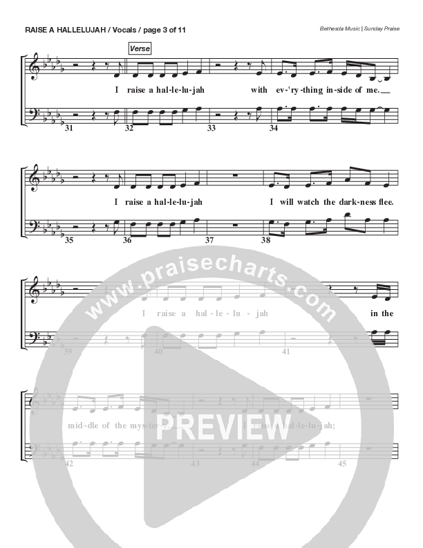 Raise A Hallelujah (Live) Choir Sheet (SATB) (Bethesda Music / Arr. Brent Brunson)