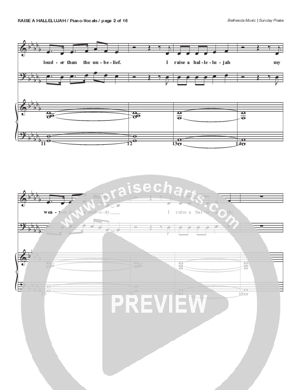 Raise A Hallelujah (Live) Anthem (SATB/Piano) (Bethesda Music / Arr. Brent Brunson)