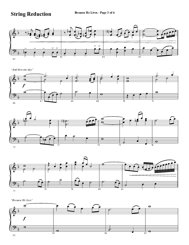 Because He Lives with He Lives (My Peace) (Choral Anthem SATB) String Reduction (Word Music Choral / Arr. Tim Paul)