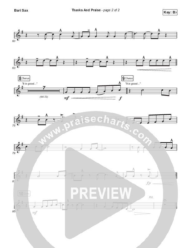 Thanks And Praise (Choral Anthem SATB) Bari Sax (Songs From The Soil / Lucy Grimble / Philippa Hanna / Rich DiCas / Arr. Phil Nitz)