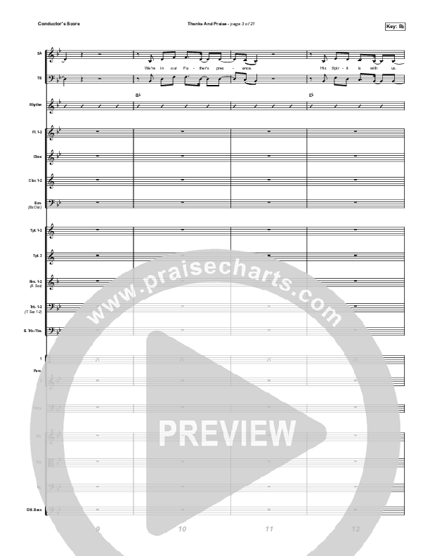 Thanks And Praise (Choral Anthem SATB) Conductor's Score (Songs From The Soil / Lucy Grimble / Philippa Hanna / Rich DiCas / Arr. Phil Nitz)