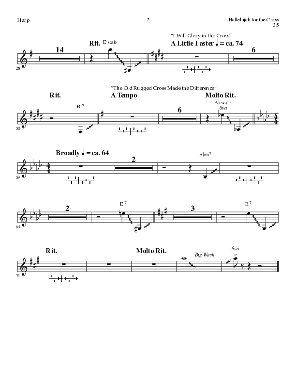 Hallelujah For The Cross (with My Savior's Love, Had It Not Been, I Will Glory In The Cross, The Old (Choral Anthem SATB) Harp (Lillenas Choral / Arr. Mike Speck / Arr. Cliff Duren / Orch. Danny Zaloudik)