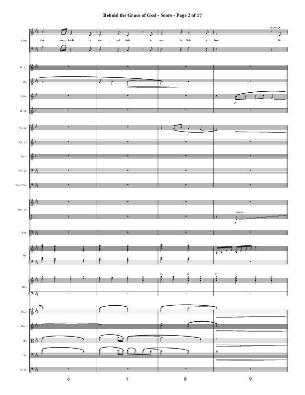 Behold The Grace Of God (Choral Anthem SATB) Orchestration (Word Music Choral / Arr. J. Daniel Smith)