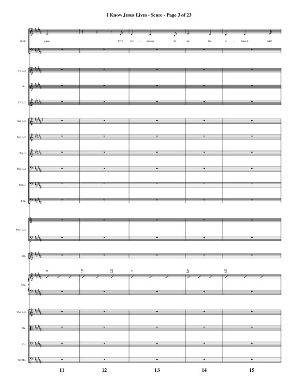 I Know Jesus Lives (Choral Anthem SATB) Orchestration (Word Music Choral / Arr. Marty Hamby)