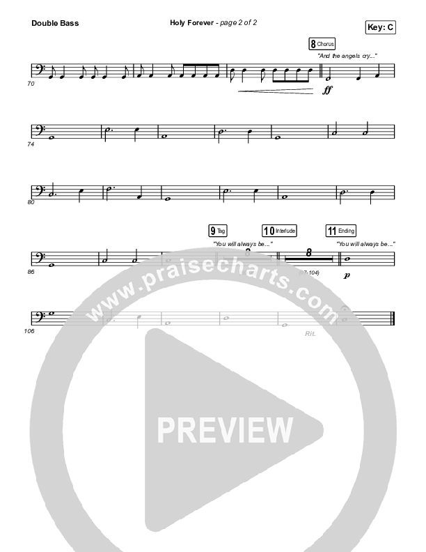 Holy Forever (Live From Good Friday) String Bass (Chris Tomlin / Jenn Johnson)