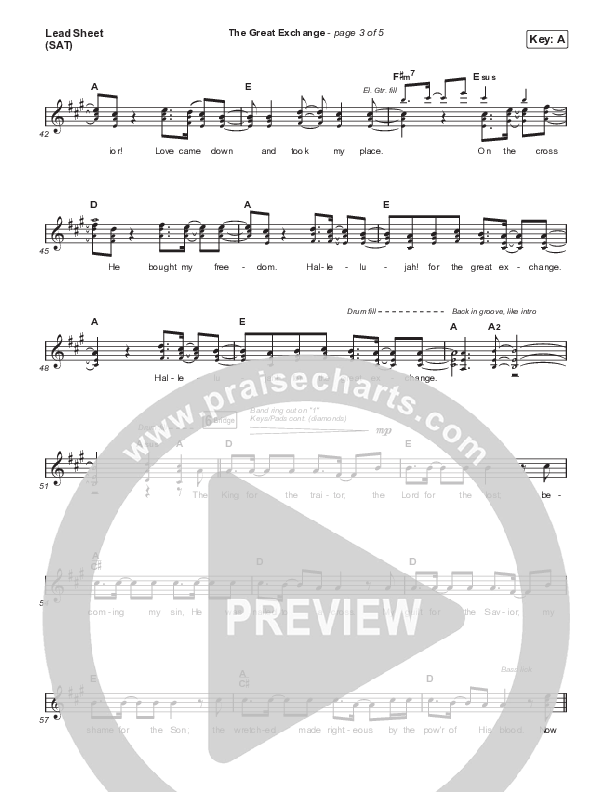 The Great Exchange (Live) Lead Sheet (SAT) (Justin Tweito)
