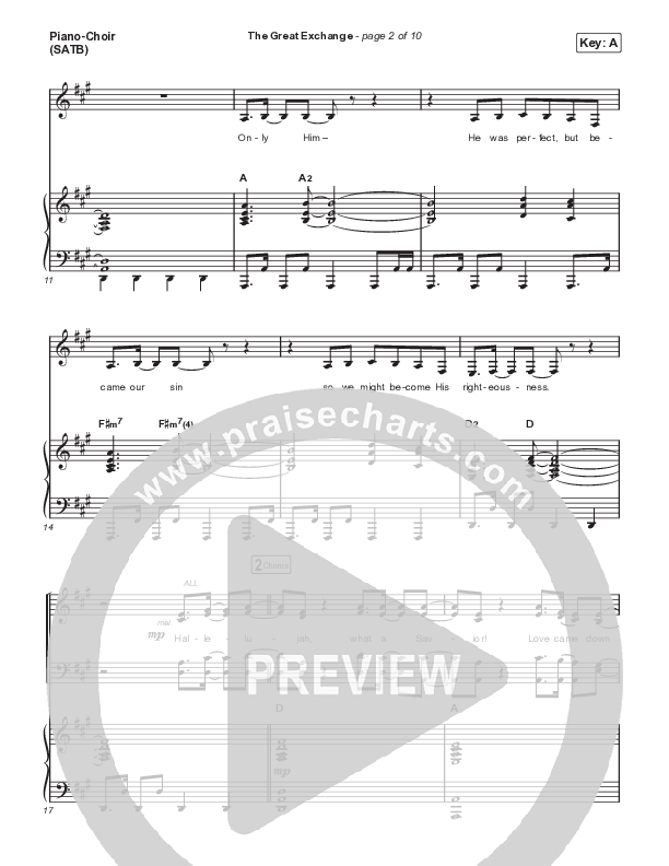 The Great Exchange (Live) Piano/Vocal Pack (Justin Tweito)