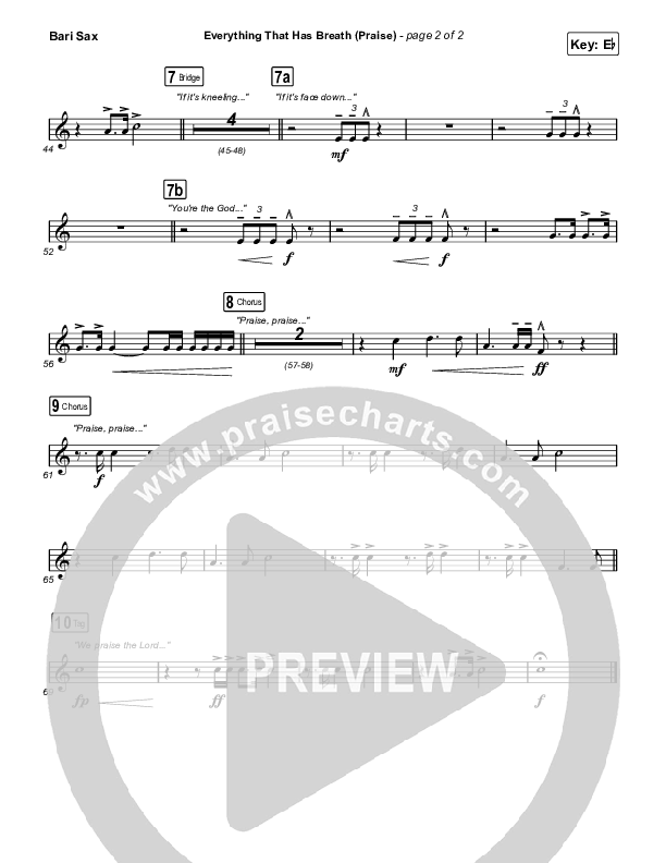 Everything That Has Breath (Praise) (Live) Bari Sax (Jesus Culture / Bryan Torwalt / Katie Torwalt)