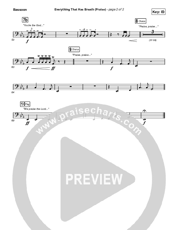 Everything That Has Breath (Praise) (Live) Bassoon (Jesus Culture / Bryan Torwalt / Katie Torwalt)