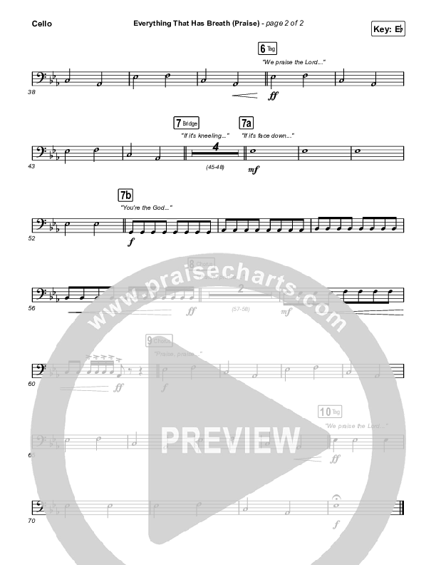 Everything That Has Breath (Praise) (Live) Cello (Jesus Culture / Bryan Torwalt / Katie Torwalt)