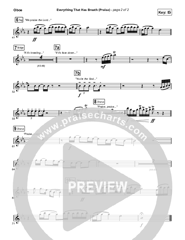 Everything That Has Breath (Praise) (Live) Oboe (Jesus Culture / Bryan Torwalt / Katie Torwalt)