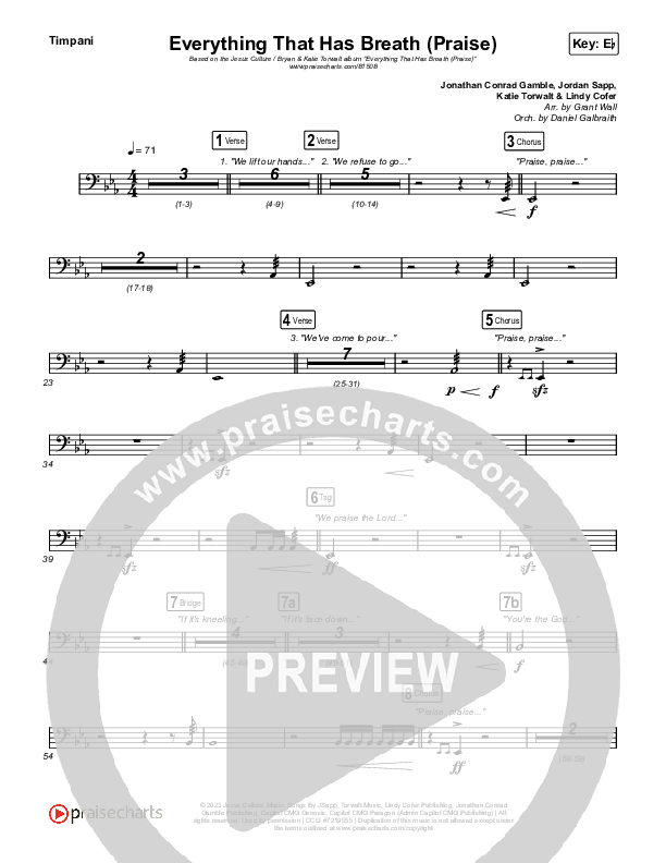 Everything That Has Breath (Praise) (Live) Timpani (Jesus Culture / Bryan Torwalt / Katie Torwalt)