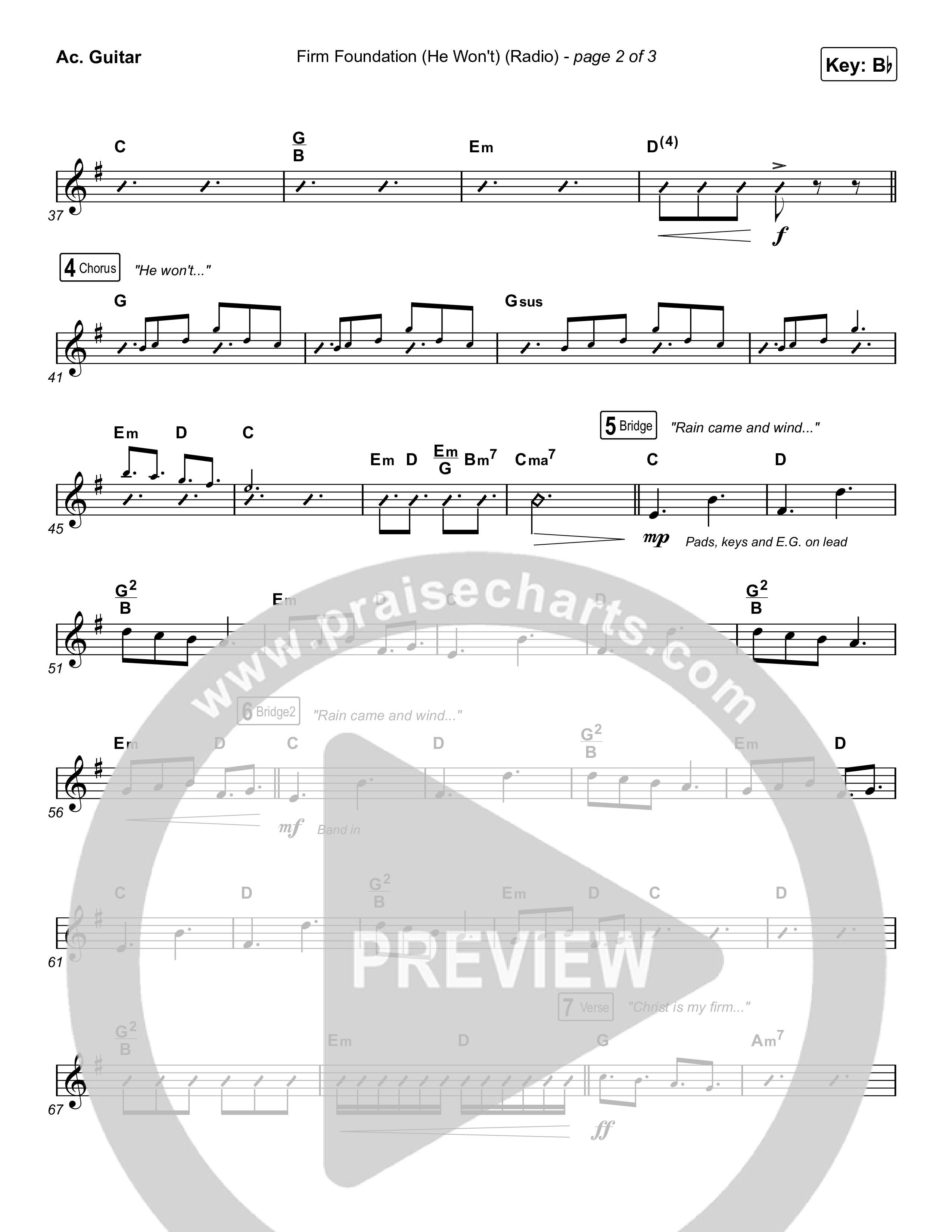 Firm Foundation (He Won't) (Radio) Acoustic Guitar (Cody Carnes)