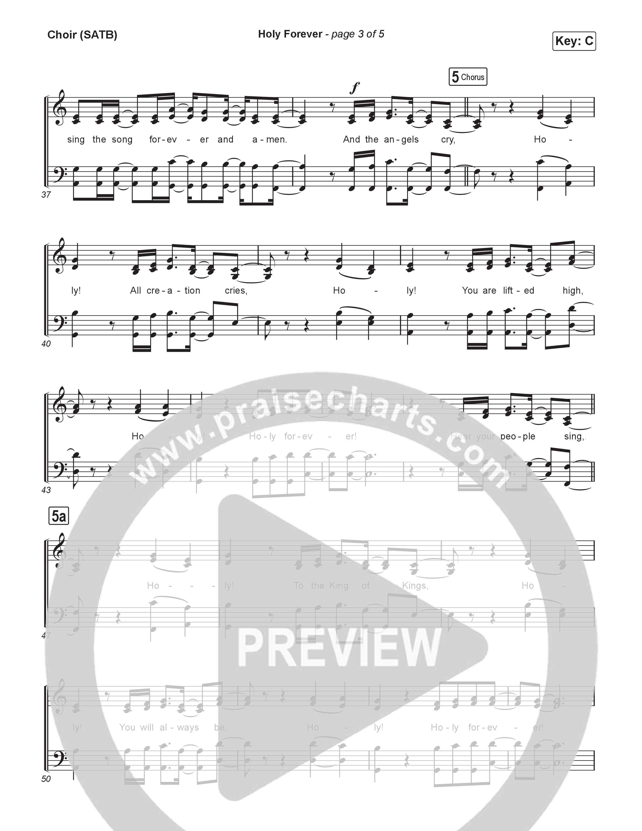 Holy Forever Choir Sheet (SATB) (The Worship Initiative)