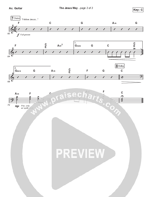 The Jesus Way (Choral Anthem SATB) Acoustic Guitar (Phil Wickham / Arr. Mason Brown)