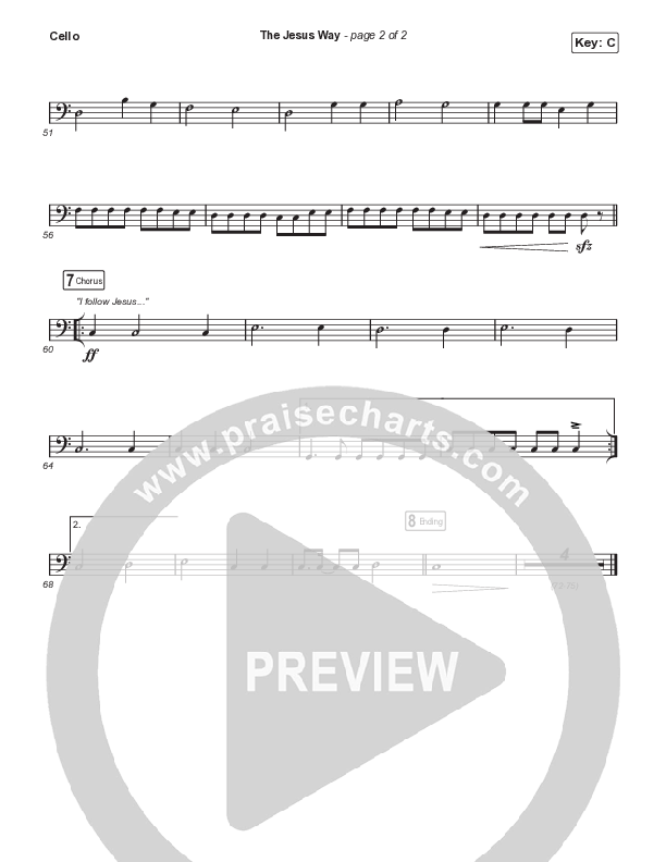 The Jesus Way (Choral Anthem SATB) Cello (Phil Wickham / Arr. Mason Brown)