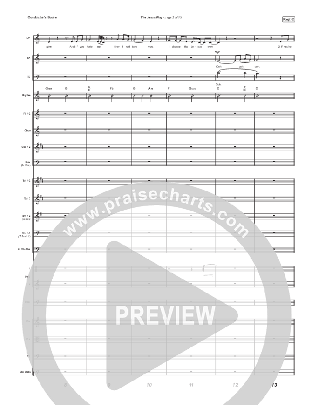 The Jesus Way (Choral Anthem SATB) Conductor's Score (Phil Wickham / Arr. Mason Brown)