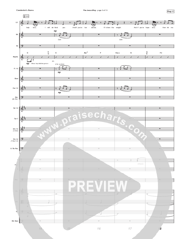 The Jesus Way (Choral Anthem SATB) Conductor's Score (Phil Wickham / Arr. Mason Brown)