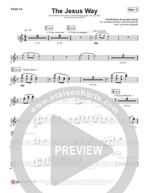 The Jesus Way (Choral Anthem SATB) Wind Pack (Phil Wickham / Arr. Mason Brown)