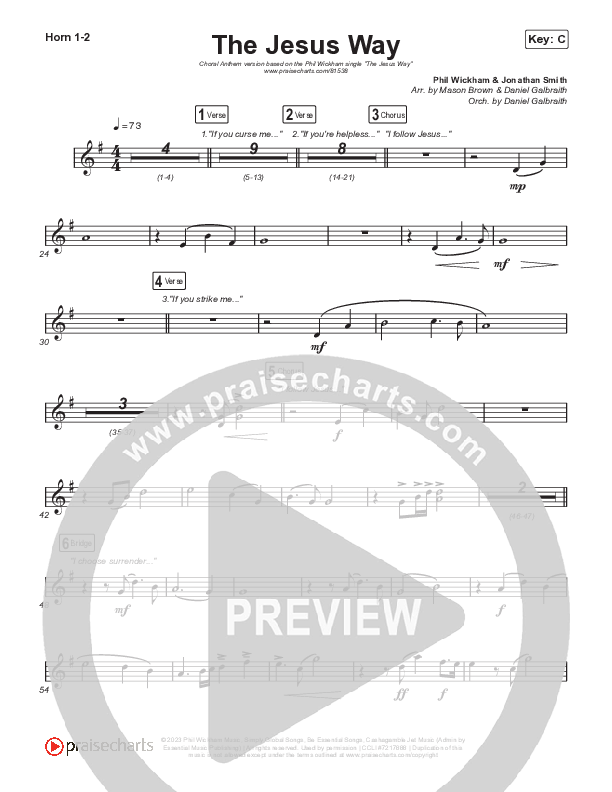 The Jesus Way (Choral Anthem SATB) Brass Pack (Phil Wickham / Arr. Mason Brown)